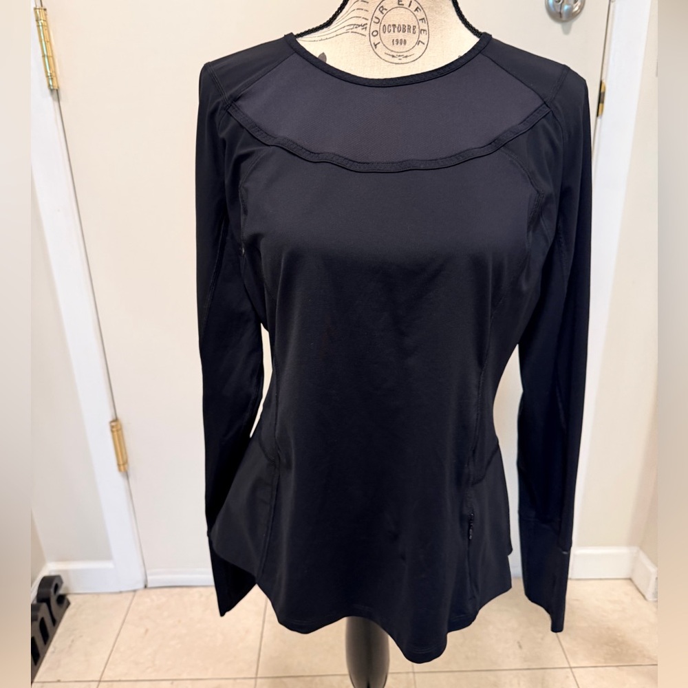 lululemon athletica Black Long Sleeve Top ❤️ Mesh Inserts - NWOT - Picture 3 of 13